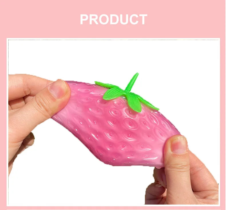 Simulated Color-changing Strawberry Squishy