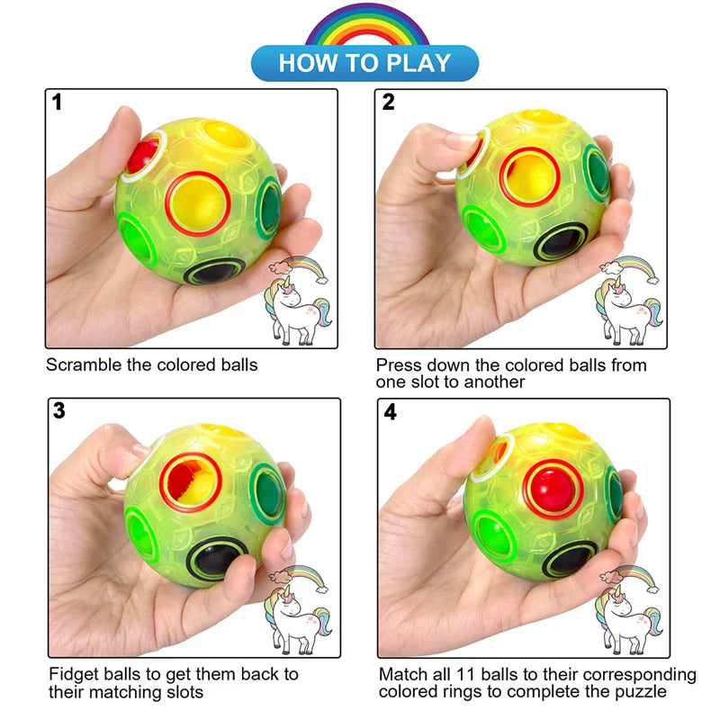 Creative Magic Rainbow Puzzle Ball
